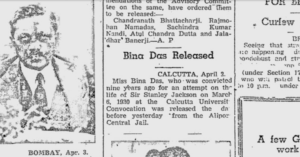 On this day Rebel Bina Das opened fire to Governor Stanley Jackson. Article by Soham Das.