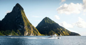 Glimpse of Saint Lousia island for a travelogue